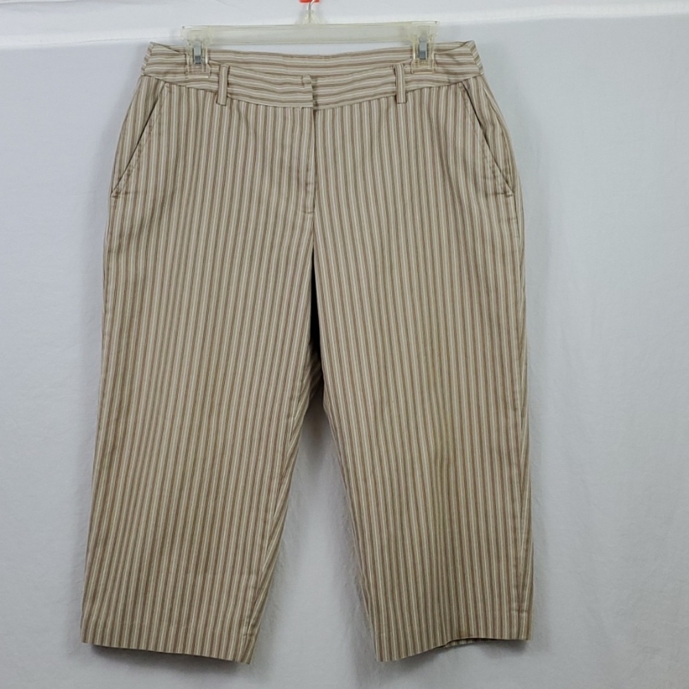 Studio Works/Culottes/Tan Pinstripe/Size 12P (379)